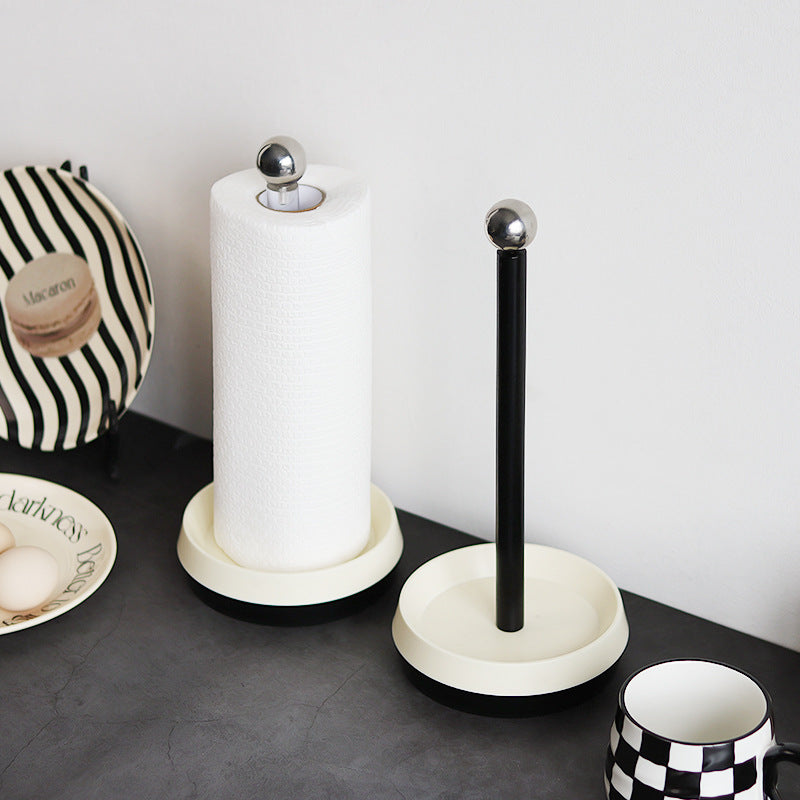 Dining Table Paper Towel Rack Vertical Kitchen Roll Paper Rack