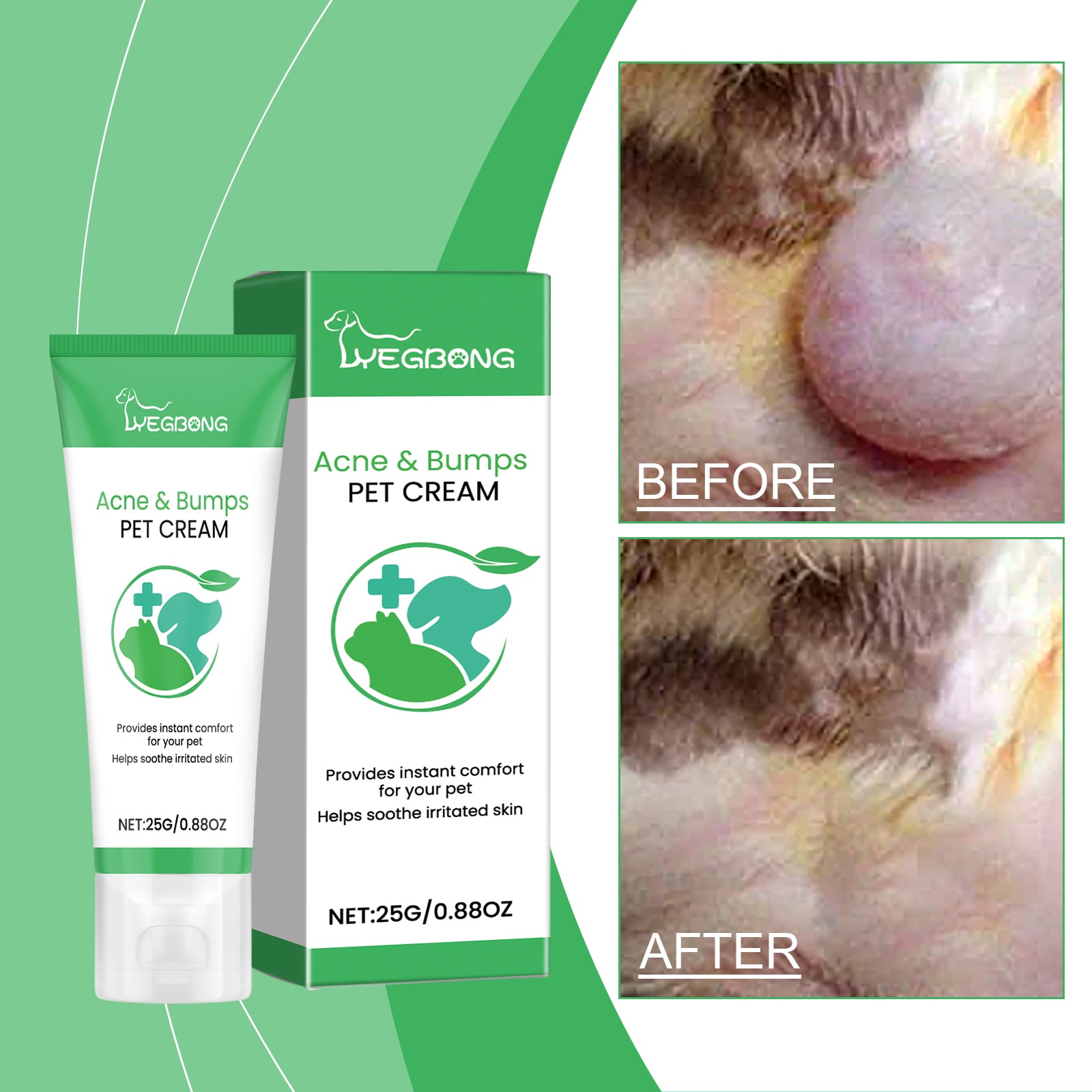 Yegbong Pet Care Cream, Gentle Formula To Care For Pet Skin And Hair Healthy pet Skin Care Cream