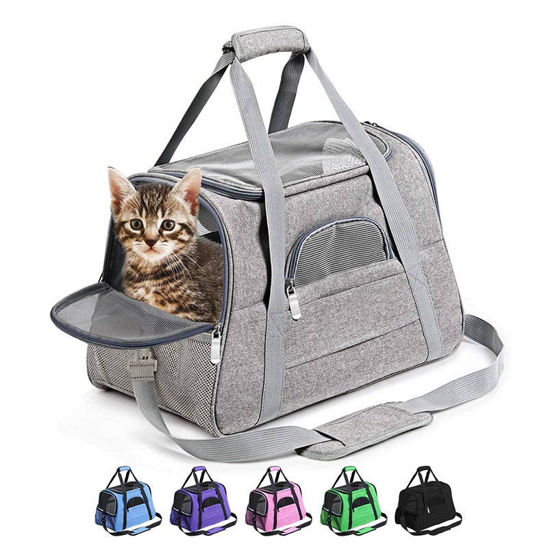Pet Bag Portable Cat Backpack Simple And Breathable Pet Bag Crossbody Pet Car Bag