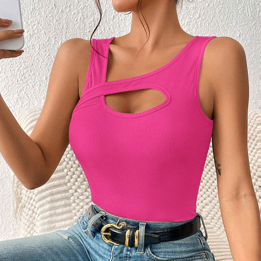 European beauty decoration sexy hollow versatile top