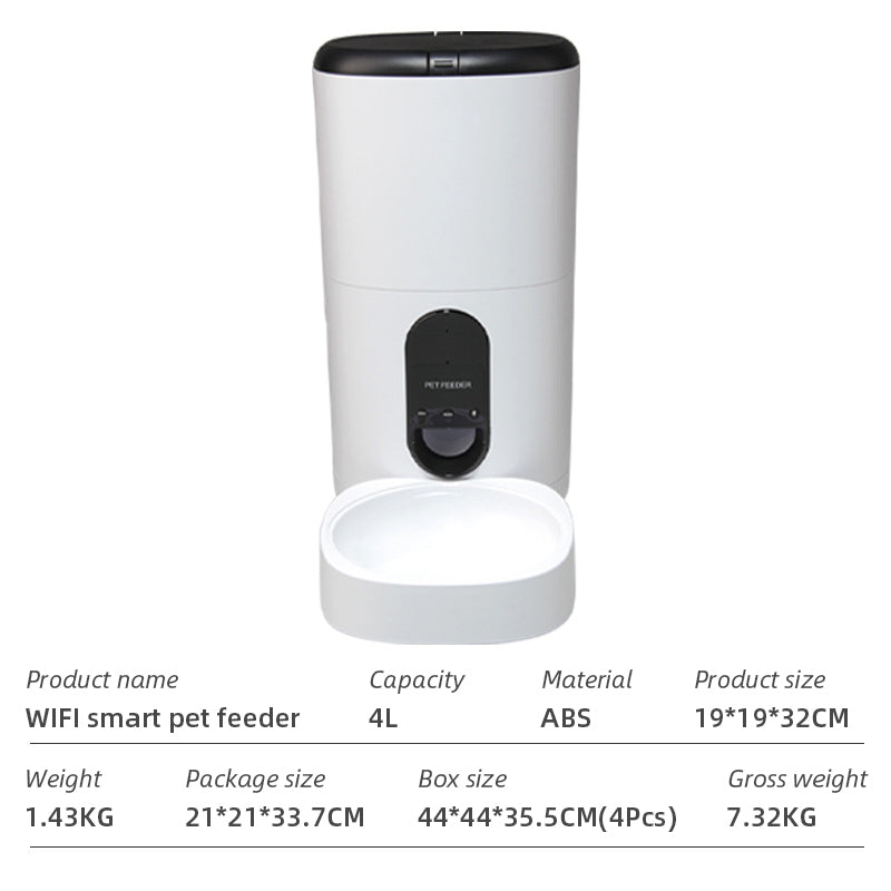 Pet FeeWifi Smart APPder Household use Microchip Dog Automatic Pet Feeder Automatic Pet Feeder