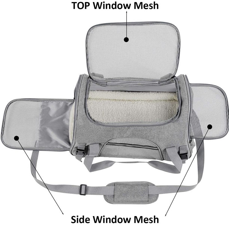 Pet Bag Portable Cat Backpack Simple And Breathable Pet Bag Crossbody Pet Car Bag