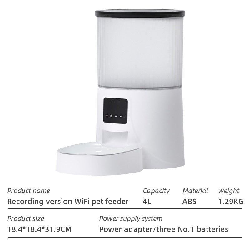 Pet FeeWifi Smart APPder Household use Microchip Dog Automatic Pet Feeder Automatic Pet Feeder