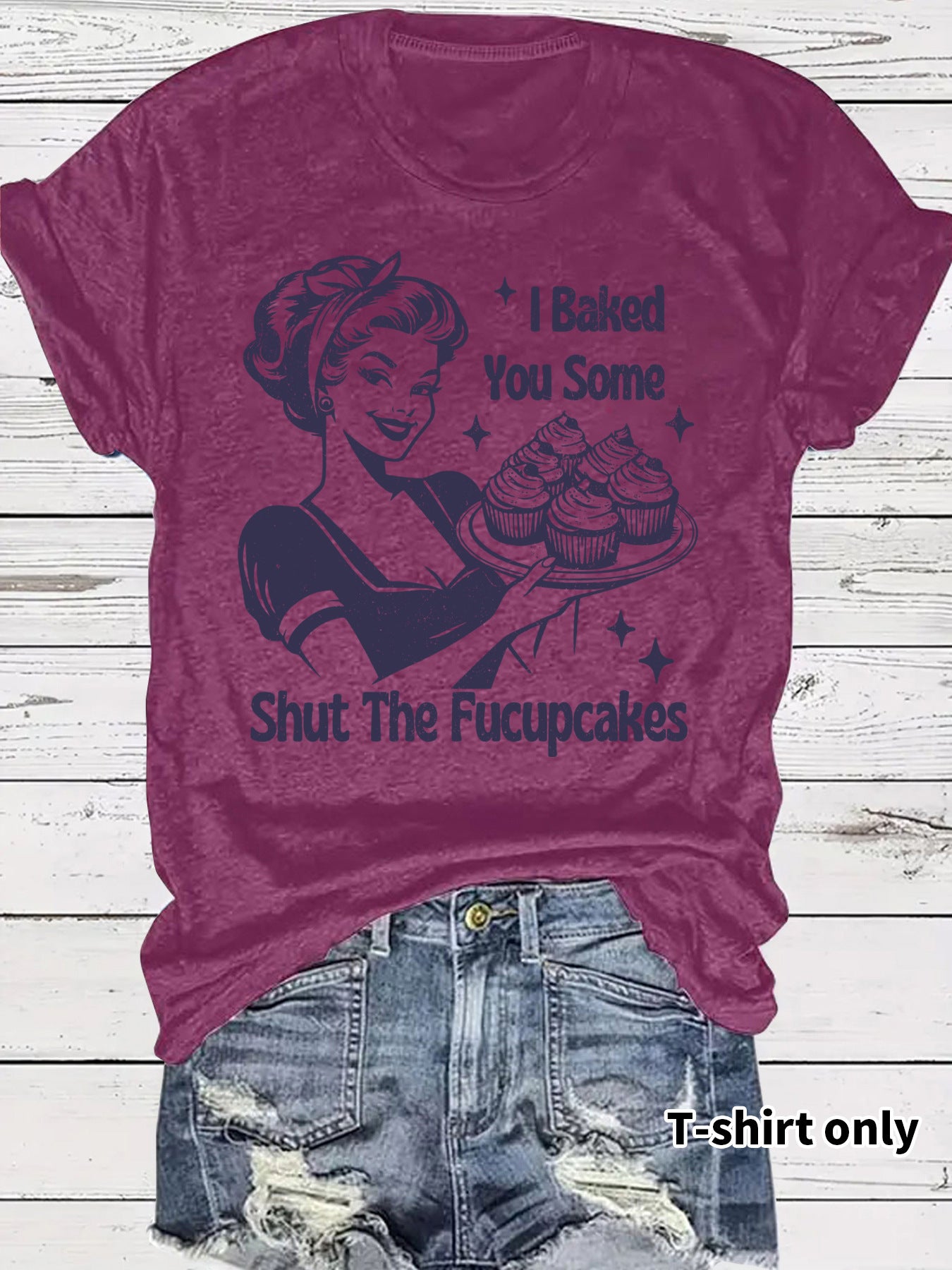 Beauty and Cake Printed Short Sleeves