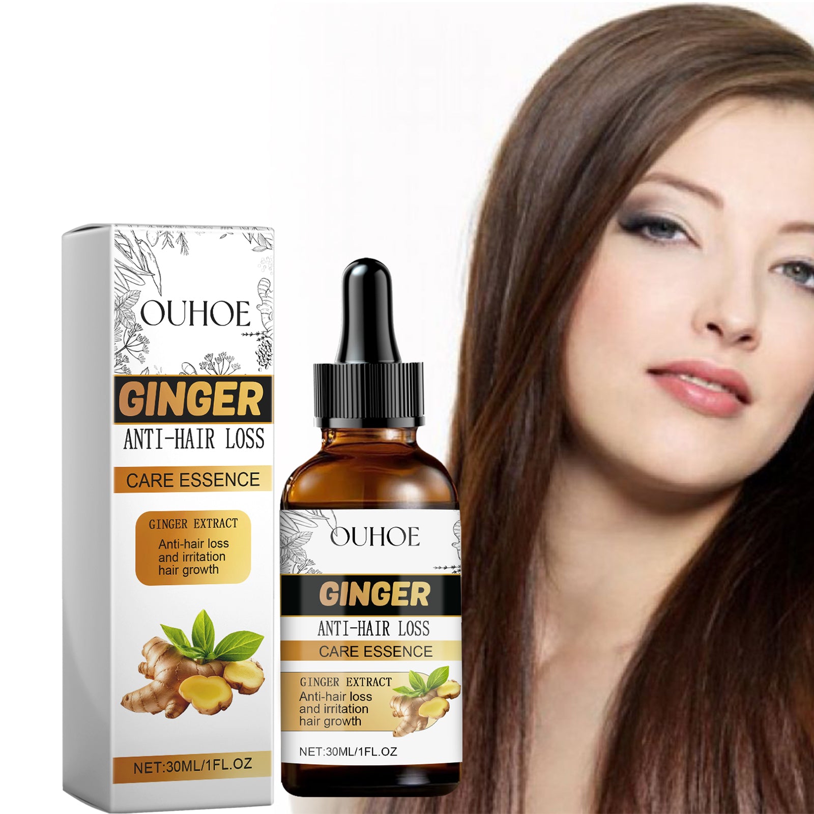 Ginger Hair Essence, Hair Care Firming And Moisturizing Repair To Improve Rough And Dry Hair Care And Smooth Hair