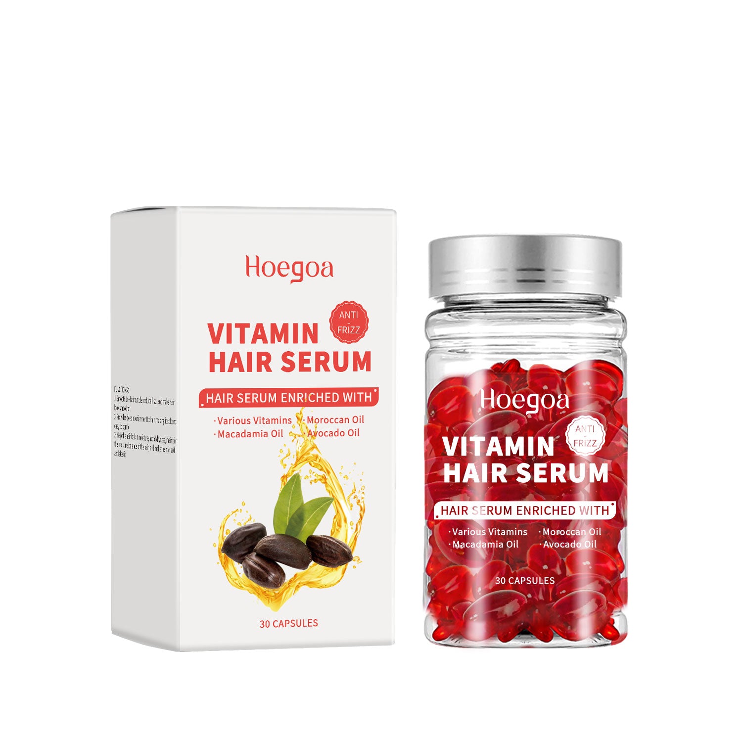 Hoegoa Morocco Hair Care Capsule, Nourishing And Repairing Hair Split End Broken Dry Hair Care