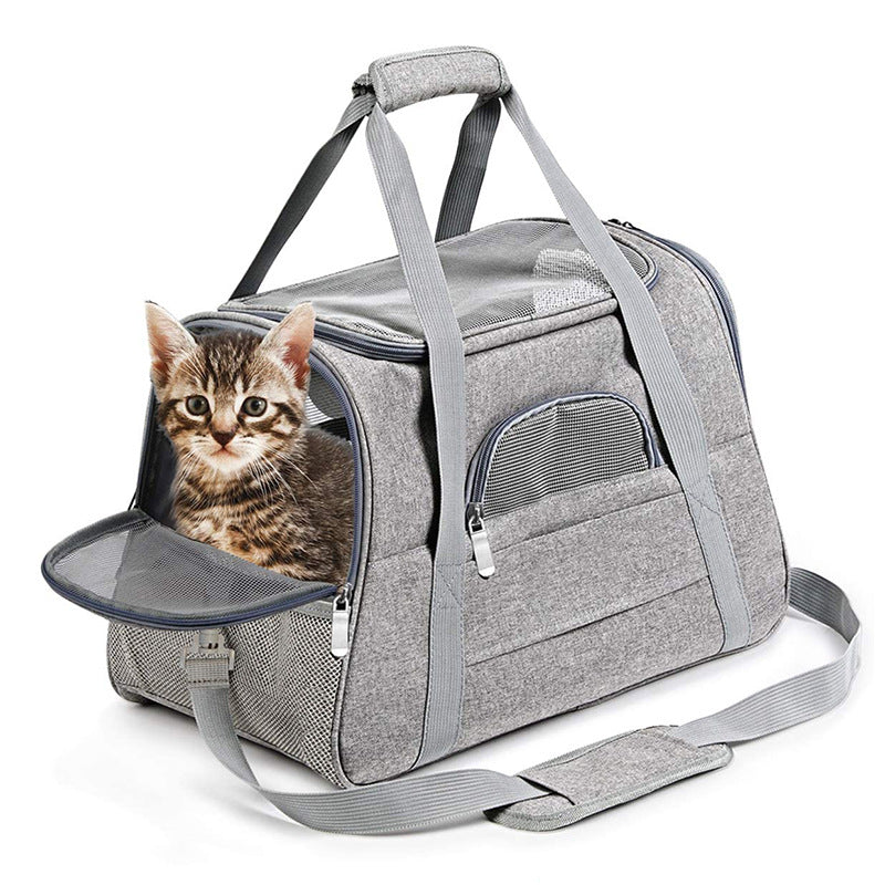Pet Bag Portable Cat Backpack Simple And Breathable Pet Bag Crossbody Pet Car Bag