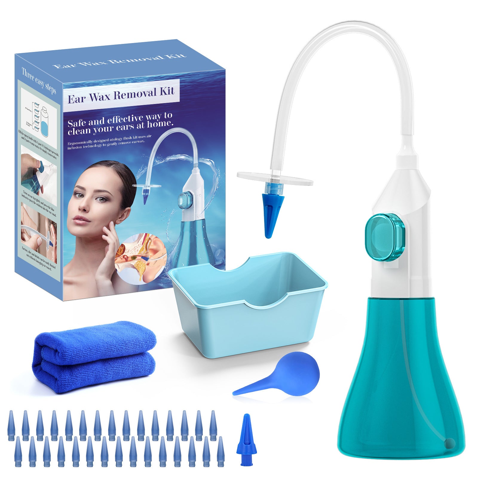 Earwax Cleaner Ear Cleaning Device Portable Home Use Ear Washer