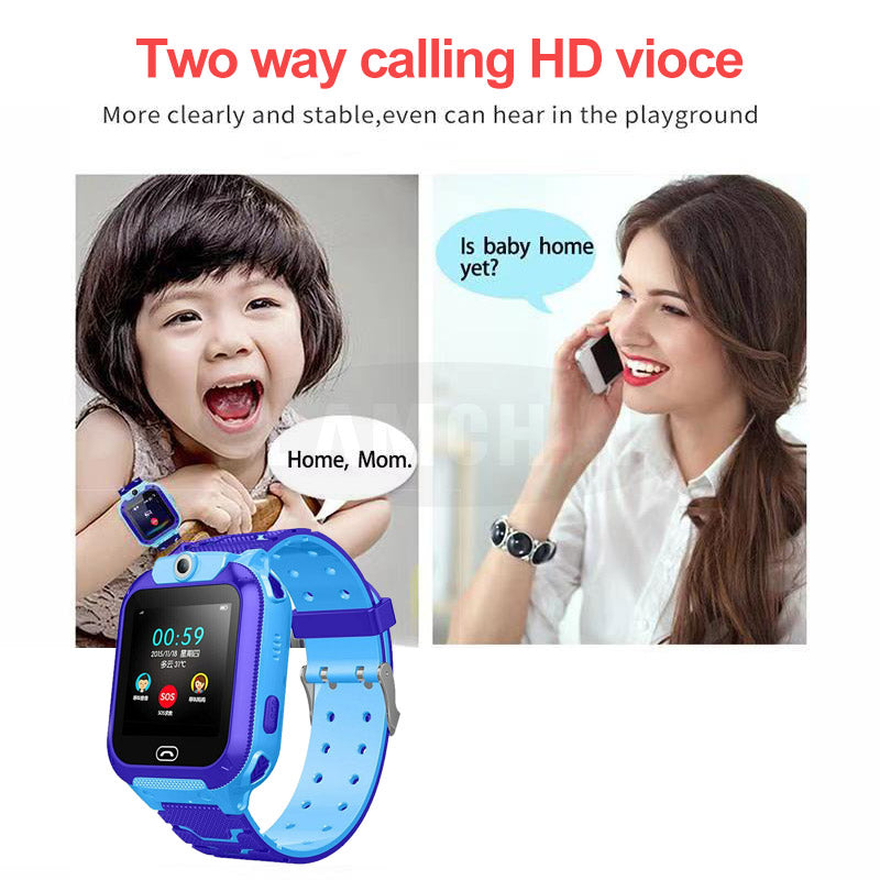 Waterproof Q12 Smart Watch Multifunction Children Digital Wristwatch Baby Watch Phone For IOS Android Kids Toy Gift