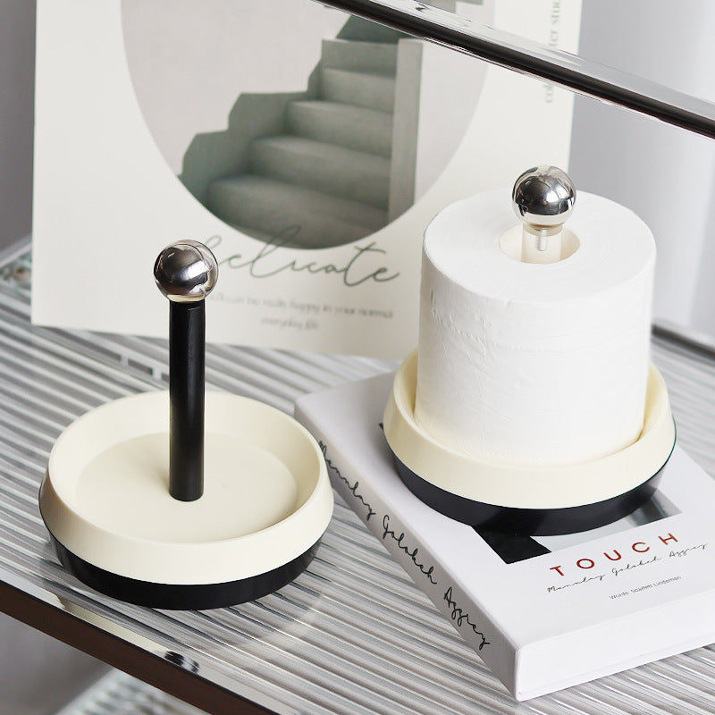 Dining Table Paper Towel Rack Vertical Kitchen Roll Paper Rack