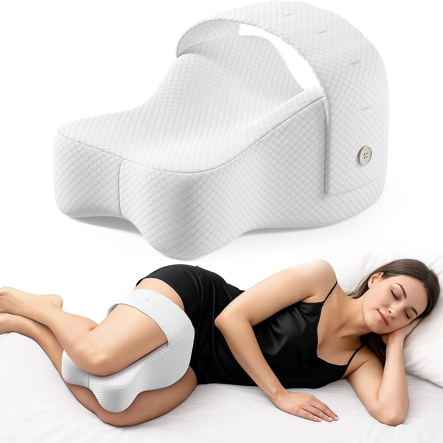 Memory Foam Leg Pillow, Slow Rebound Knee Pillow, Pregnancy Pillow, Side Sleep Support Pillow, Elevating Leg Cushion, Leg Clamp Pillow