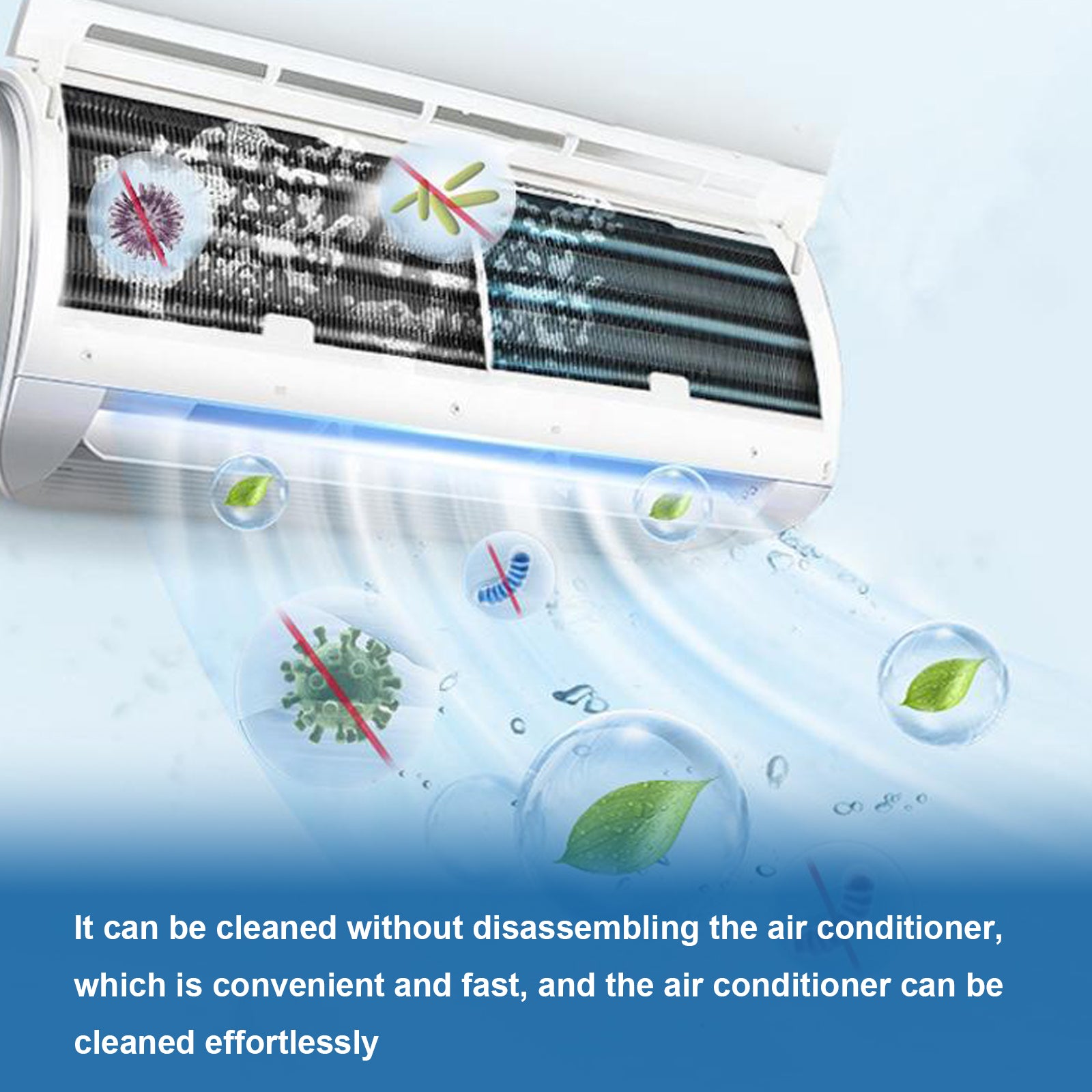 Air Conditioner Foam Cleaner For Home, Air Conditioning Purification Cleaning Decontamination Odor Removal Inside And Outside Machine Cleaning