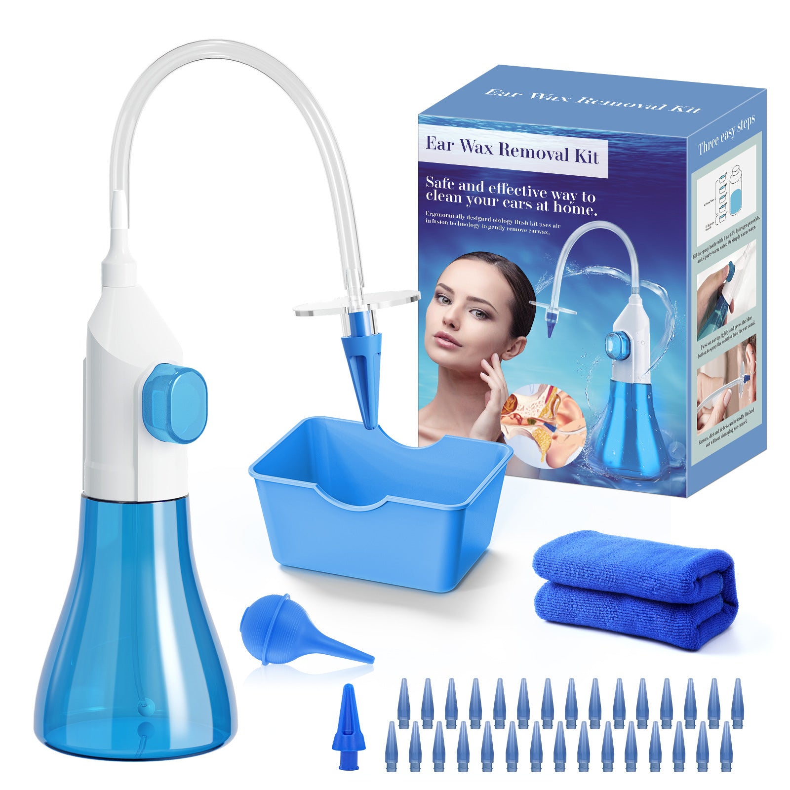 Earwax Cleaner Ear Cleaning Device Portable Home Use Ear Washer