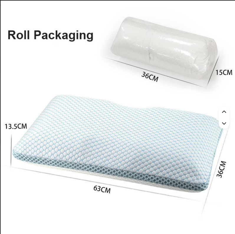 Cool cervical pillow with slow rebound memory cotton pillow for side sleeping and neck protection. Summer breathable and deep sl