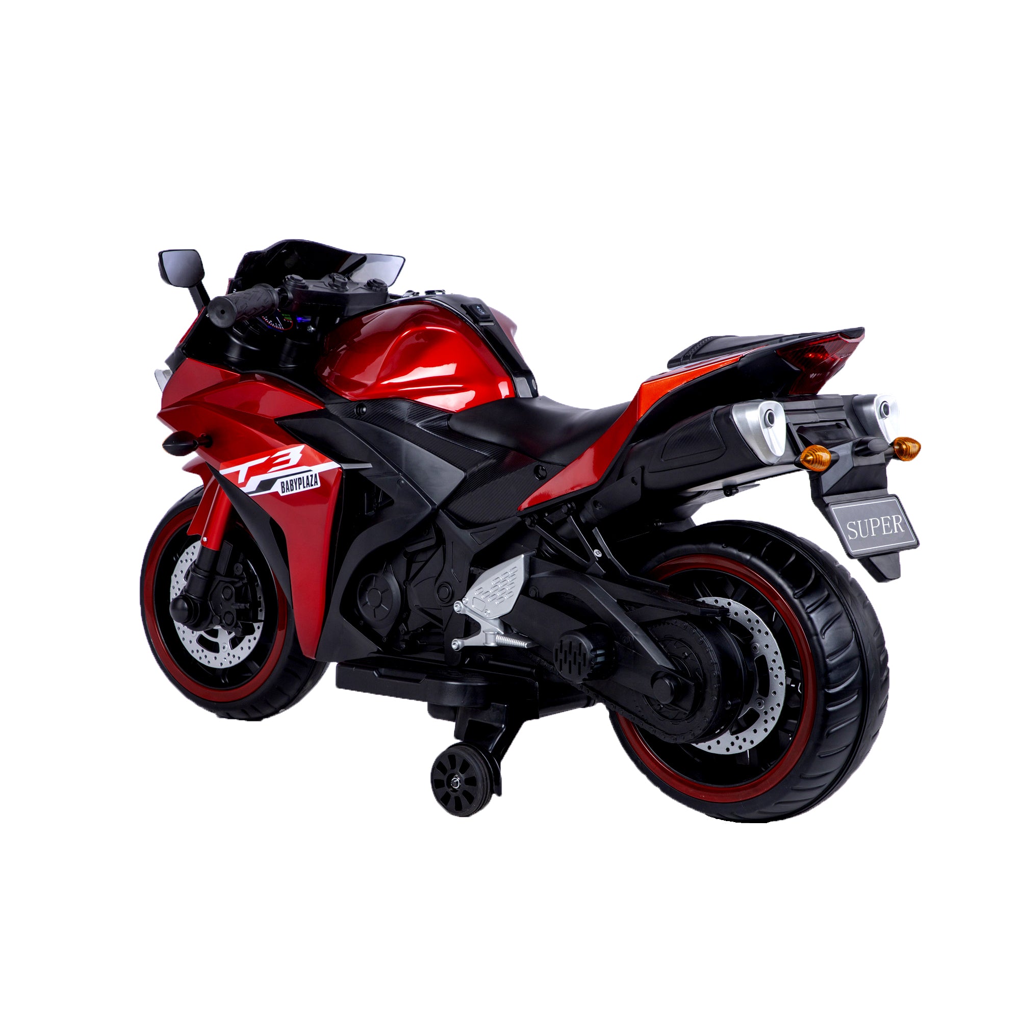 motorcycle 12V for kids 3-4-5-6 years motorcycle ride on toy with Training Wheels